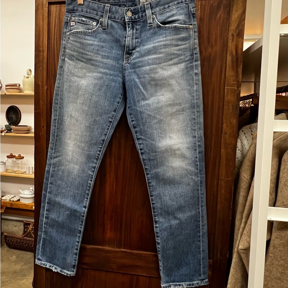 AG Adriano Goldschmied Faded Blue Boyfriend Jeans